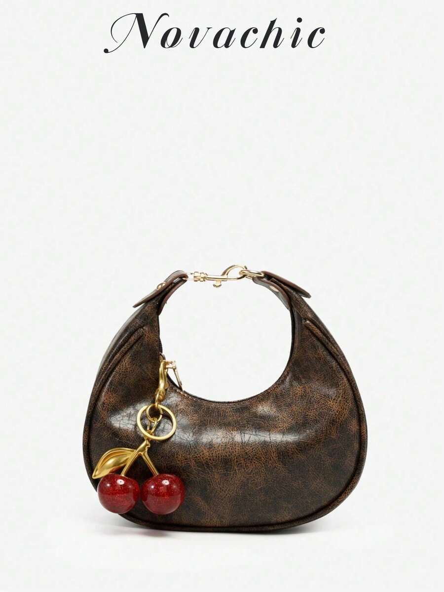 Bolso de Hombro/Axila para Mujer, Casual, Minimalista, Espacioso, Ligero y Versátil - Borgoña 2 - Ver 1
