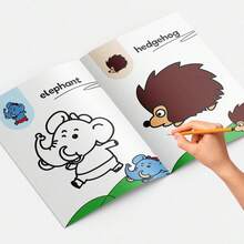 Coloring Book With Word Prompts - Bold Outlines And Simple Drawing Pages, Learn Common Words While Coloring, Simple Layout Easy For Practice, Develop Creativity, Focus And Vocabulary - Fun Coloring Series - View 8