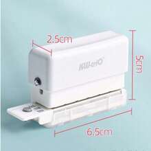 1 cái dụng cụ đục lỗ giấy cầm tay nhiều lỗ, thiết kế 6 lỗ kèm khay đựng giấy vụn và thước kẻ, máy đục lỗ giấy, đồ dùng học tập tựu trường - A - Xem 3