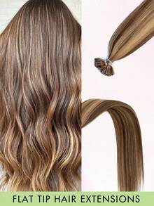 Flat Head Keratin Hair Extensions 12-24 Inches Invisible F-Head Human Hair Extensions High Quality Natural Look Suitable For Fine Hair Wedding Daily Party Use Human Straight Hair Extensions - Multicolor - View 19