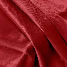 Plain Velvet Curtain With 8 Buttons (1 Piece), Soft And High Quality Fabric, Enhances The Style Of Your Home, Perfect To Complement Any Modern Decor Style. - 大紅 - 查看 9