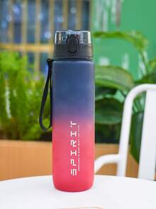 1pc 600ml/26oz Gradient Drinking Cup With Time Scale, 4 Colors Available, Minimalist & Elegant Design, With Handle Strap For Easy Carrying, Compact Size Fits In Backpack Pockets, Caution Fragile, Suitable For School, Outdoor Sports, Running, Fitness, Daily Commute, Travel, And Everyday Use - Multicolor - View 20