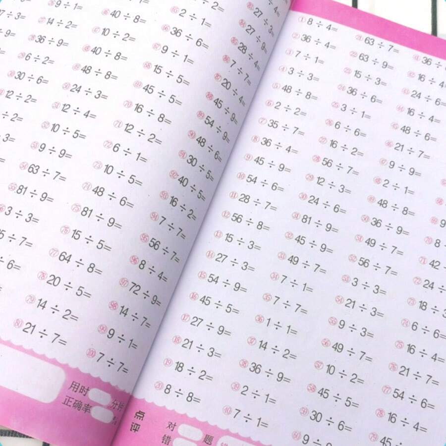 Multiplication And Division Practice Book - Nine Nines Arithmetic Workbook For, & S - Back To School Supplies, Easter & Christmas Math Gifts Suitable For School & Use - Multicolor - View 1