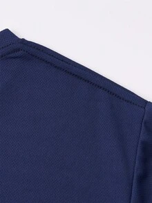 Camiseta de cuello redondo de corte holgado + 1 pieza + Estampado llamativo de espada samurái Koi + A la moda para chicos + Mangas cortas transpirables para reuniones informales / atuendos u - Gris - Ver 5