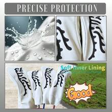 Premium Minimalist Golf Wood Club Headcover, Single-Line Tiger Stripe Embroidery Design, Soft PU Leather Anti-Collision Golf Club Head Cover - White - View 3