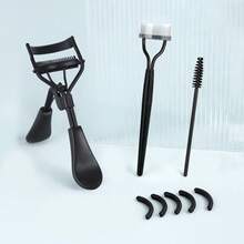 MONKIDS 8/12/14PCS Eyelash Tool Set, Includes Eyelash Curler With Comb, Eyelash Brush, Eyelash Tweezers, Steel Comb, Silicone Pad, Suitable For All Eye Shapes, Curl And Lift Eyelashes, Suitable For Women's Eye Eyelash Set, Stainless Steel Eyelash Curler - Black - View 4