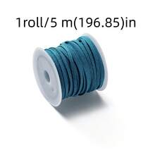 Gulungan Tali Beludru Suede 5 Meter, Benang Flocking Kulit Sintetis, Tali Pembuatan Perhiasan DIY untuk Gelang Anyaman, Kalung, Gantungan Kunci - 5 m - View 17