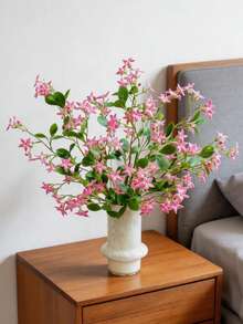 1pc Artificial Jasmine Trachelospermum, High-Grade Faux Flower. Decorative Ornament For Living Room, Dining Table, Entryway And Bedroom Home Soft Furnishings. Suitable For Hotels, Homestays, Gardens, Parties And Holiday Decorations. - Multicolor - View 6