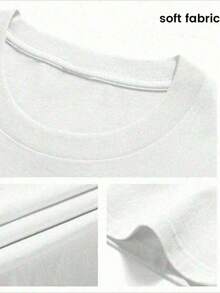 1 Pack Of Unisex Printed T-Shirts For Men And Women, Casual Short-Sleeved Shirt With Modern Mexican Style, Comfortable Garment For Daily Wear, Walks, Meetings, Events, Celebrations - 白色 - 查看 5