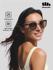 Beneunder Gafas de Moda Cuadradas Grandes Plegables - FD020 - Óxido marrón - Ver 1