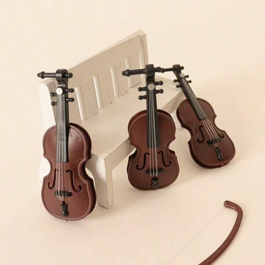 Dollhouse Violin 3D Creative Miniature Toy Ornament Photography Prop Decoration Music Creative Decor - Multicolor - View 1