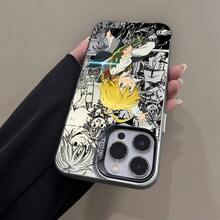 [24h Versand Aus DE/FR/ES]Gray Manga Panel Background Blonde Boy Anime Character With Sword Print Phone Case, Shockproof Raised Camera Lens Protector, Lovely Birthday Christmas Holiday Gift For Adventure Manga Fans, Compatible With IPhone 17 16 15 14 13 12 11 Plus Pro Max,  S21-S26 Ultra, , , Soft Anti-Scratch Drop Resistant TPU Cell Shell For Teens & Young Adults - 1 - View 5