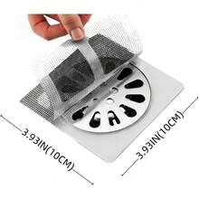 Disposable Shower Drain Hair Catcher Plastic Mesh Strainer Easy To Use Fine Mesh Pattern For Bathroom Bathtub Sink - A - View 2