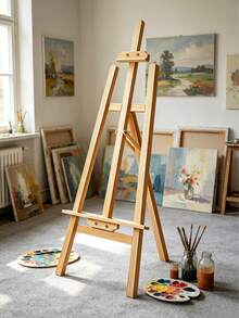 1pc Easel, Triangle Bracket With Strong Load-Bearing Capacity And No Wobble, Height And Tilt Angle Adjustable, Multiple Sizes Available, Suitable For Students, Art Studios And Home Use - A - View 6