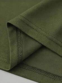 Men's T-Shirt, Men's Summer Sports T-Shirt, Micro-Stretch Knit Fabric, Printed T-Shirt, Regular Fit, Micro-Stretch Clothing, Graphic Print T-Shirt, Casual Style - 綠色 - 查看 3