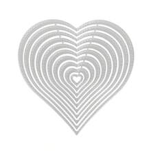 Scrapbook Die Cutting And Embossing, Heart-Shaped Scrapbook Metal Embossing Die, Suitable For DIY Scrapbooking, Greeting Card Making And Paper Embossing Crafts - Multicolor - View 7