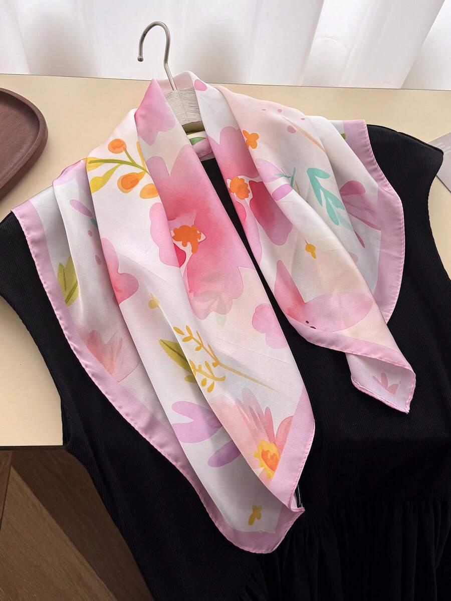 1件海灘度假海星與美人魚印花女款頭巾 - FG447-4 粉紅色 - 查看 1