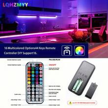 LQHZMYY 1件 RGB 5V USB供電霓虹柔性LED燈條，附多功能按鈕遙控器、藍牙功能、APP控制，適用於遊戲室、電競、臥室裝飾照明、驚喜派對、舞廳、舞台、生日、聖誕造型柔性燈條 - 彩色 - 查看 5