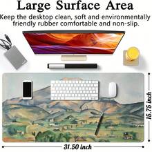 Painting Style Home Office Desk Mat, Extended Mouse Pad, XXL Mouse Pad, Office Desk Accessory, Hot-Selling Mouse Pad, Desktop Mouse Pad - Mouse Pad - View 3
