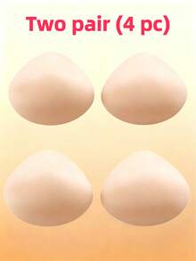 WANTES 1&2 Pairs Beige Latex Bra PadsSuitable,Triangular Uplift Pads, For Post-Operative Bra Inserts,Active Recovery, Gym Workout And Daily Comfort - Beige - View 18