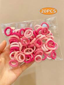 20 Stücke/397 Stücke/Set Rosa Farbton Mädchen Haaraccessoires Kombinationsset, Netz Schleife Haarspangen, Stoff Blume & Stern Seitenclips, Mini Krallenclips, einfache bunte elastische Haarbänder & Gummibänder, süßer & sanfter Stil geeignet für Alltag, Schule, Ausflüge, Prinzessinnen-Looks - Verschiedenfarbig - Übersicht 13