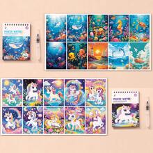 Watercolor Coloring Book - Built In Color Palette, Portable Pocket Painting Kit, Suitable For Clutter Free Art Activity Books, Suitable For Travel Painting Sets For Girls And Boys Back To School - Multicolor - View 5
