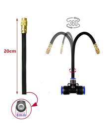 Drip Irrigation System - 360° Adjustable Micro Sprinkler Kit, Easy Tool-Free Installation, Fine Mist Spray For Potted Garden Plants, Greenhouse - 20件組滴灌配件套裝 - 查看 4