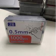 1000pcs 0.5mm/0.7mm 2B Resin Mechanical Pencil Leads With 2 Storage Boxes, High Quality, Large Capacity, Erasable, Press-Type, Back To School - One Size Fits All - View 8