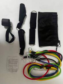 11pcs Muscle Training Resistance Bands, Multi-Function Fitness Resistance Rope, Fitness Training Elastic Band Set - A - View 10