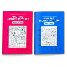 Hidden Picture Activity Book, Visual Search Puzzles With Detailed Illustrations And Item Lists, Train Observation And Focus, Enhance Brain Challenge, Screen-Free Fun - Find the Hidden Image - View 1