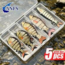 ANFS 5pcs Multi Jointed Swimbaits Fishing Lures Assorted Design For Bass Trout Perch Slow Sinking Lifelike Fishing Lure Kit Swimming Lures Freshwater Saltwater - Multicolor - View 2