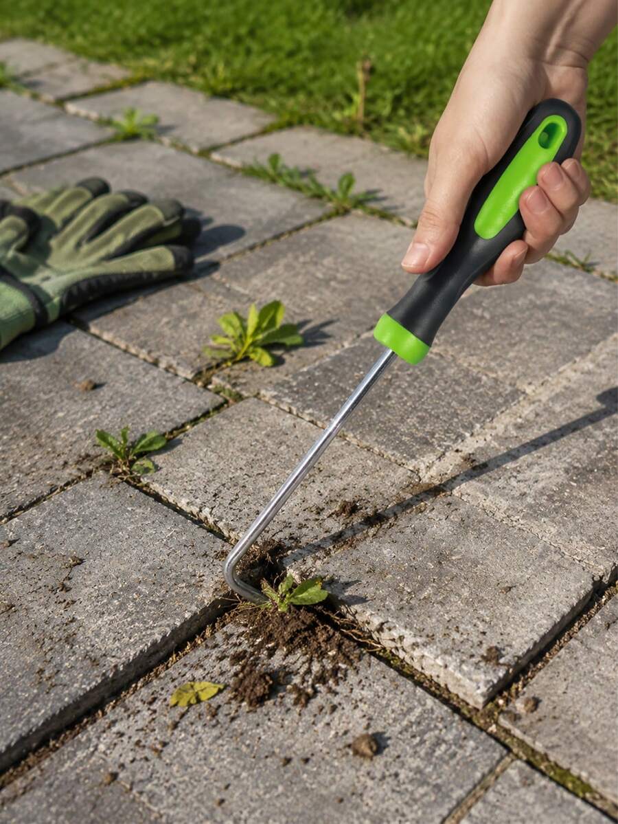 2/1件裝重型金屬除草耕作鉤,銳利齒刃附保護蓋,有效清除雜草、石頭與苔蘚,耐用園藝維護工具 - A - 查看 1