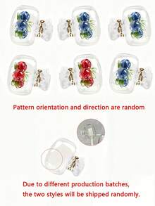 Travel Toothbrush Holder, Blueberry & Strawberry Pattern, Cute Cartoon Fruit Design, Toothbrush Rack - Cute Design For Travel And Home Storage With Transparent Lid, Compact Portable Design Easy To Carry, Protects Toothbrush Head, Dual Drainage And Ventilation Function, Suitable For Family, Camping, Hiking, Business Trip, Daily Use, Dorm And Travel | Cute Toothbrush Head Storage Rack, Suitable For Bathroom Storage, Suitable For Home And Dorm Use - Multicolor - View 9