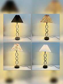 LED Seaweed Fabric Table Lamp, Creative Minimalist Design Table Lamp, Suitable For Bedroom, Living Room, Office, Bedside Daily Lighting, Reading Lighting, Decorative Table Lamp, Atmosphere Night Light - Desk Lamp - View 6