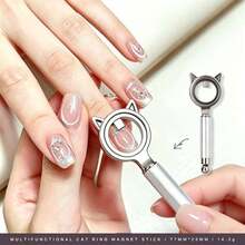 Cat Eye Nail Art Magnetic Tool Set, Professional Magnetic Nail Art Set, Includes Double-Headed Magnet, Ring Magnet, Cylindrical Magnet And Cat Eye Magnetic Wand, Strong Magnetic Effect, Suitable For 3D Starry Sky Velvet Cat Eye Gel Nail Polish, DIY Salon Nail Art Accessories - Multicolor - View 21