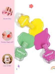 TOMICCA 5ml 10pcs Quick Dry Water-Based Colorful Nail Polish, Easy To Remove And Non-Damaging To Nails, Suitable For Beginners Home DIY, Nail Salon Or Gift - Multicolor - View 3