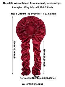2-In-1 Adjustable Satin Bonnet With TieLong Satin Sleep Cap For Long Hair/Braids,Soft Satin Hair Bonnet With Button Night Hair Cover For Curly Hair - A - View 8