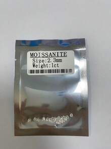 100% 小莫桑石 白色 D 色圓形切割莫桑石散石，適用於珠寶製作（數量有誤，請參考重量 1ct） - 白色 - 查看 26