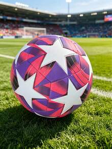 1pc Football, Suitable For Training And Matches, High Elasticity, Wear-Resistant, Anti-Burst, Comfortable Feel, High-Quality Fabric, Multi-Color Yellow, Precision Machine-Stitched, Indoor And Outdoor Use - Multicolor - View 4