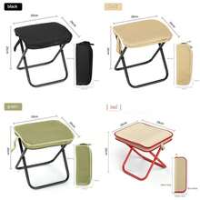 1 pieza Taburete plegable portátil, adecuado para camping, viajes, vacaciones y pesca, con taburete ajustable con cremallera - Multicolor - View 12