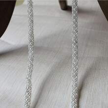 2PCS 1 Yard Black & White Beaded Lace Trim, 1cm Wide, Suitable For Clothing Craft Sewing - Lace - View 3