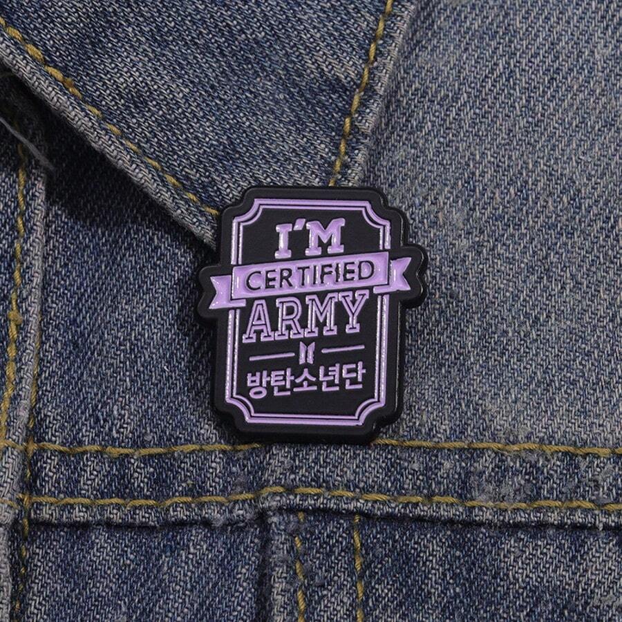 時尚粉絲支持金屬徽章 個性化胸針飾品首飾 女友生日禮物 - 彩色 - 查看 1