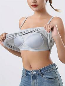 Soft, Comfortable And Very Stretchy Tank Top With Built-In Bra Cups; Stylish And Easy To Wear, Both As An Undergarment And An Outer Garment. - 混合色 2 - 查看 4