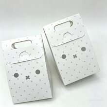 12pcs Cute Miffy Rabbit Star Shaped Paper Gift Bag With Handle, Foldable Packaging Box, Self Sealing Candy Biscuit Snack Packaging Bag, Used For Boutique Product Wedding Party Gift Packaging. - Multicolor - View 3