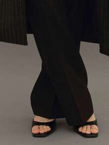 Sandal Mule Wanita Terbaru Musim Semi/Panas 2026 dengan Hak Rendah Sedang Tipis, Hak Wedges - Hitam - View 6