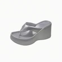 Women Wedges & Platform - Black Leather - View 10