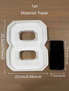 1 个 0-9 数字形状托盘，摄影道具，DIY 食品托盘，装饰纸板数字盒，适用于老年人生日、水果、饼干、甜点盘、蛋糕展示、毕业典礼、1 岁生日、家庭聚会、新娘送礼会，手工制作 - 彩色 - 查看 15
