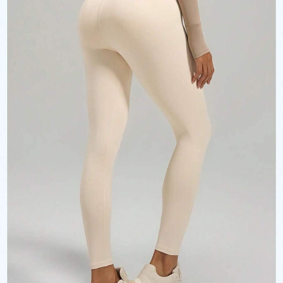 High-Waisted Straight-Leg Sports Leggings With Tummy Control | Shaping, Comfortable And Lightweight - Brown - View 1