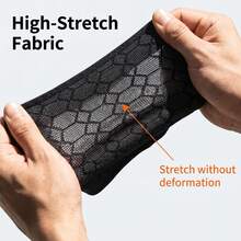 Pure Black Honeycomb Knit High Elasticity Thigh Compression Guard, Sports Fitness Running Thigh Protection Sleeve - Multicolor - View 9