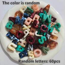 10pcs 21x14mm Acrylic Letter Beads, 26 Random Mixed Color Letters, Clothing Decoration Accessories, Handmade Jewelry Making Materials For Necklace, Bracelet And DIY Crafts - Multicolor - View 16